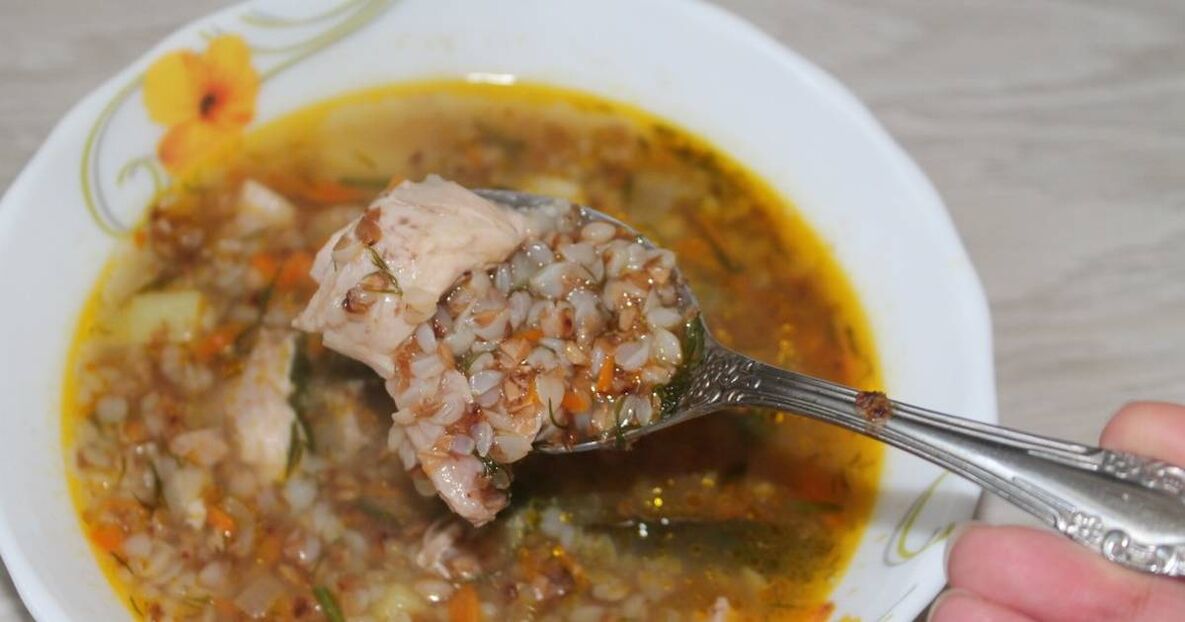 հնդկացորենի ապուր քաշի կորստի համար